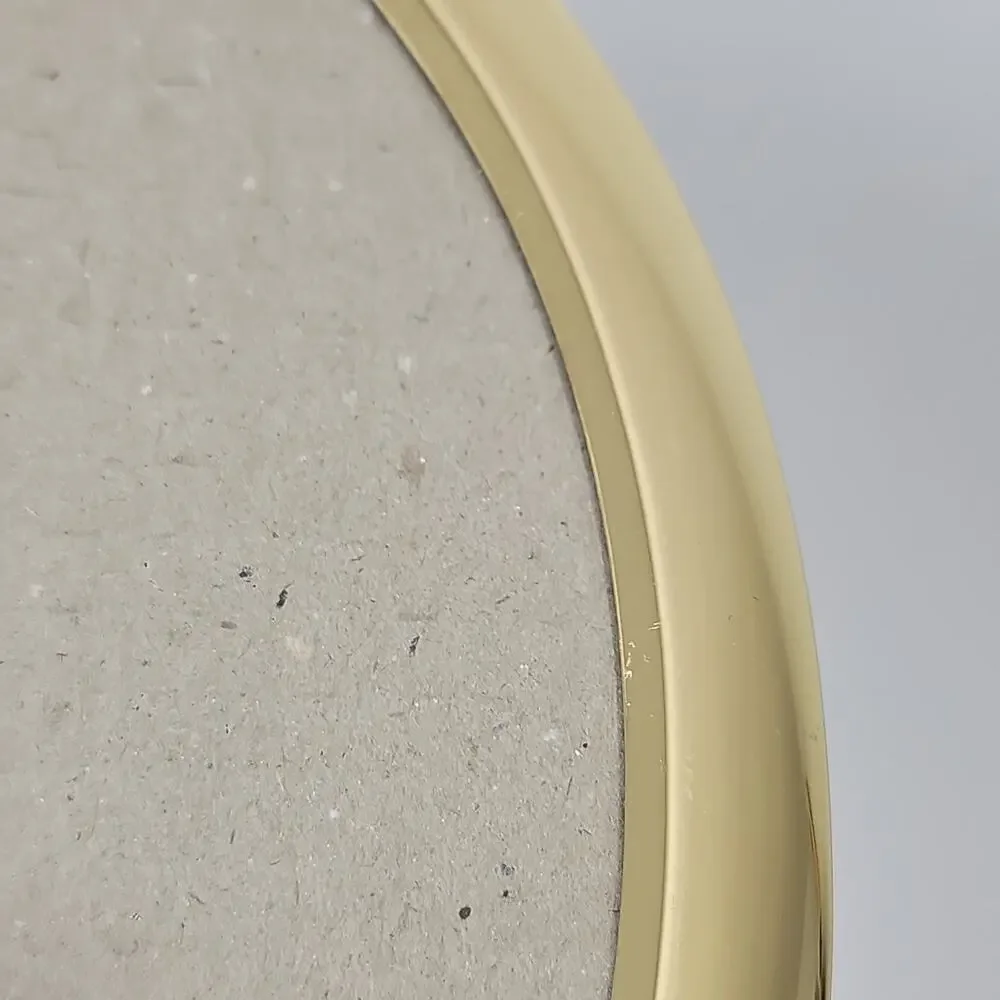 Vintage Large Oval Brass Footed Photo Picture Frame 11 x 9 Pin Closure
